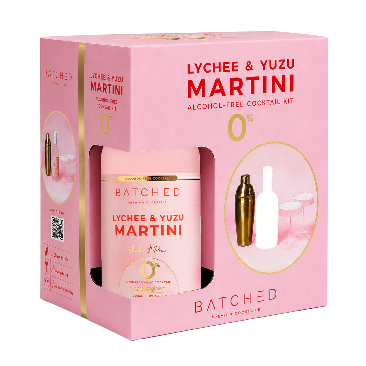 BATCHED 0% Lychee & Yuzu Martini Giftset