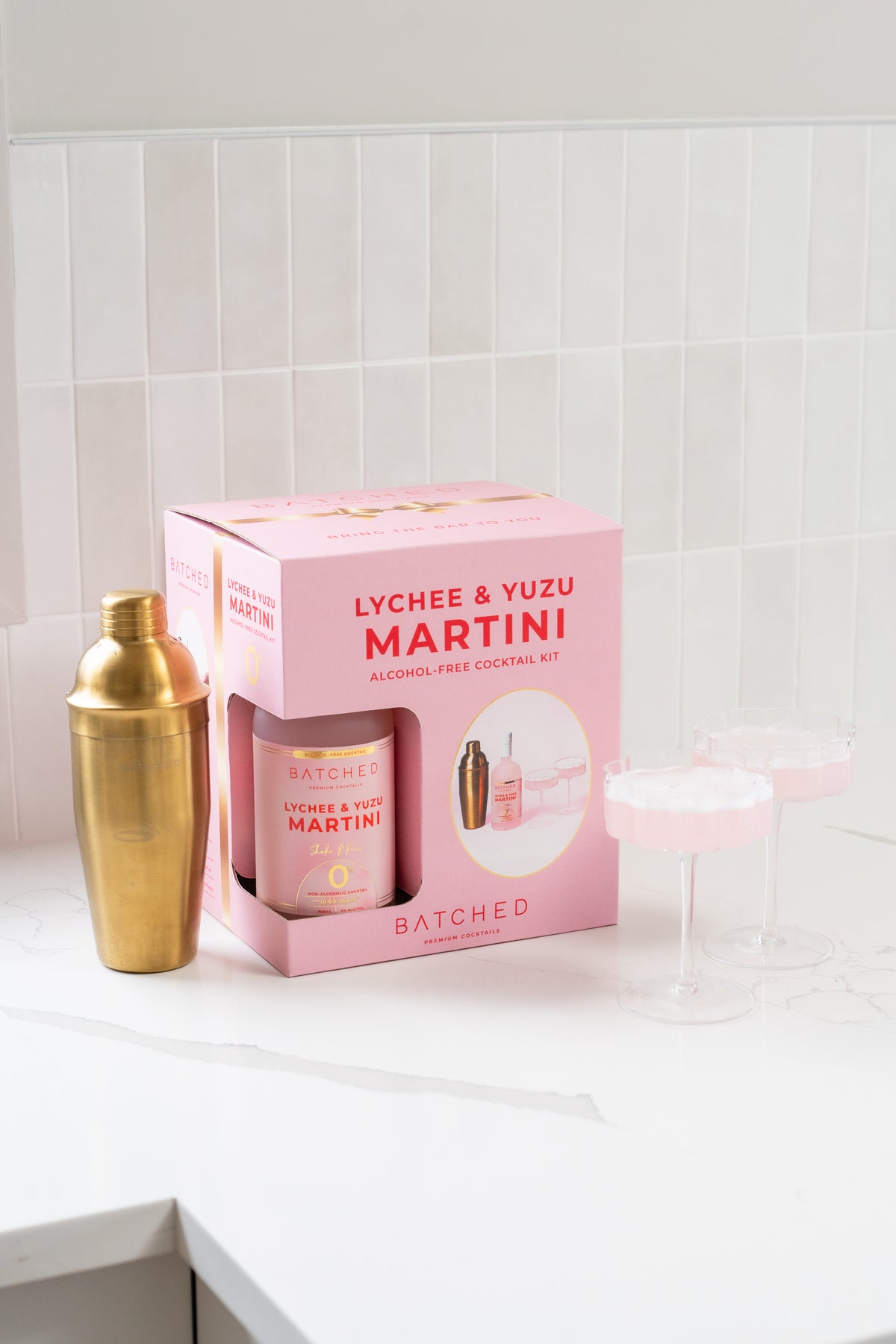 BATCHED 0% Lychee & Yuzu Martini Cocktail Kit