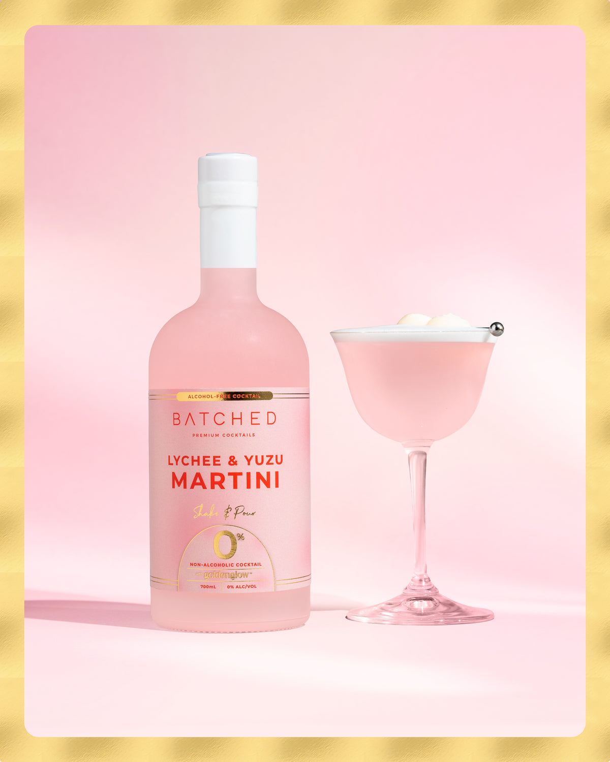 BATCHED 0% - Lychee & Yuzu Martini - Premium Liquor New Zealand