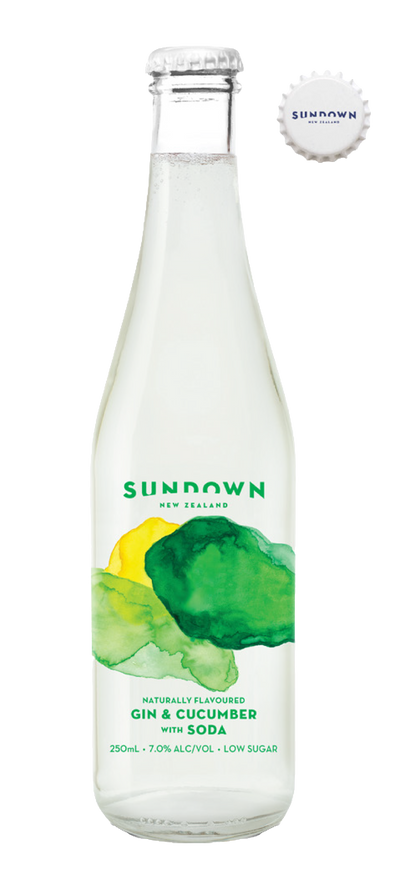 Sundown Gin & Cucumber with Soda - Premium Liquor New Zealand