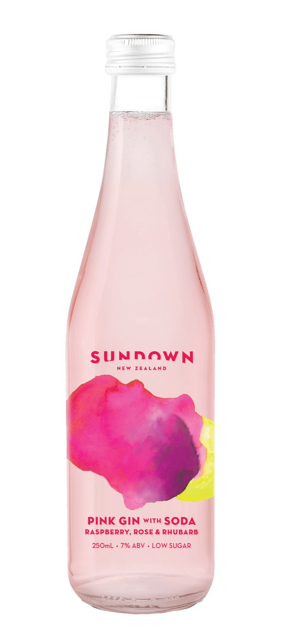 Sundown Pink Gin with Soda + Raspberry + Rose & Rhubarb — image 5 | Premium Liquor NZ