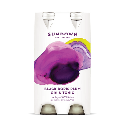 Sundown Black Doris Plum Gin & Tonic - Premium Liquor New Zealand